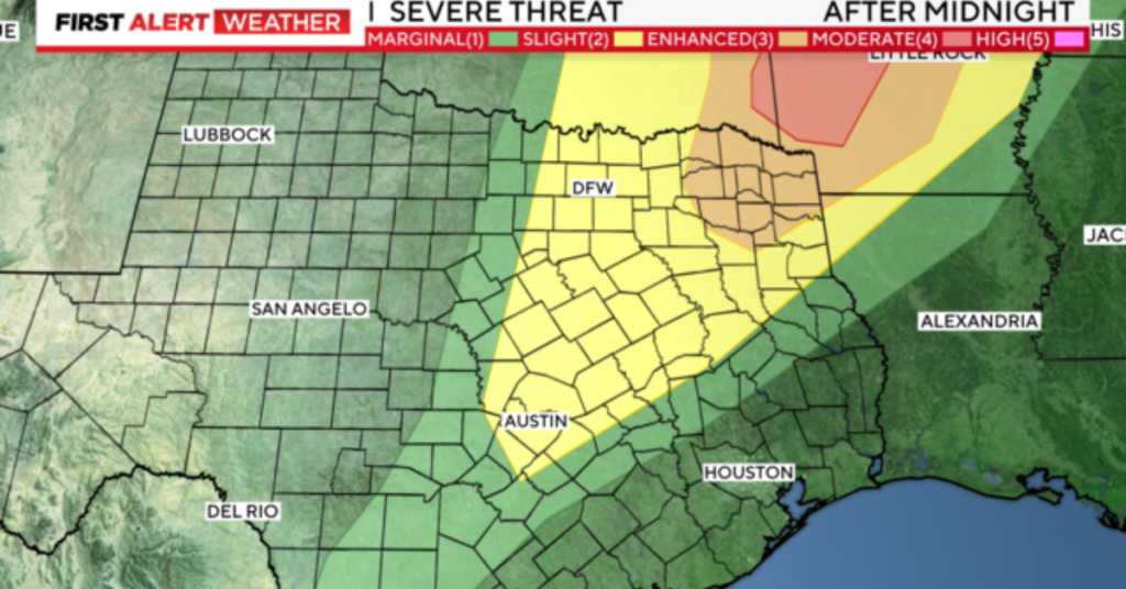 The Overnight Cold Front Will Bring Storms To North Texas