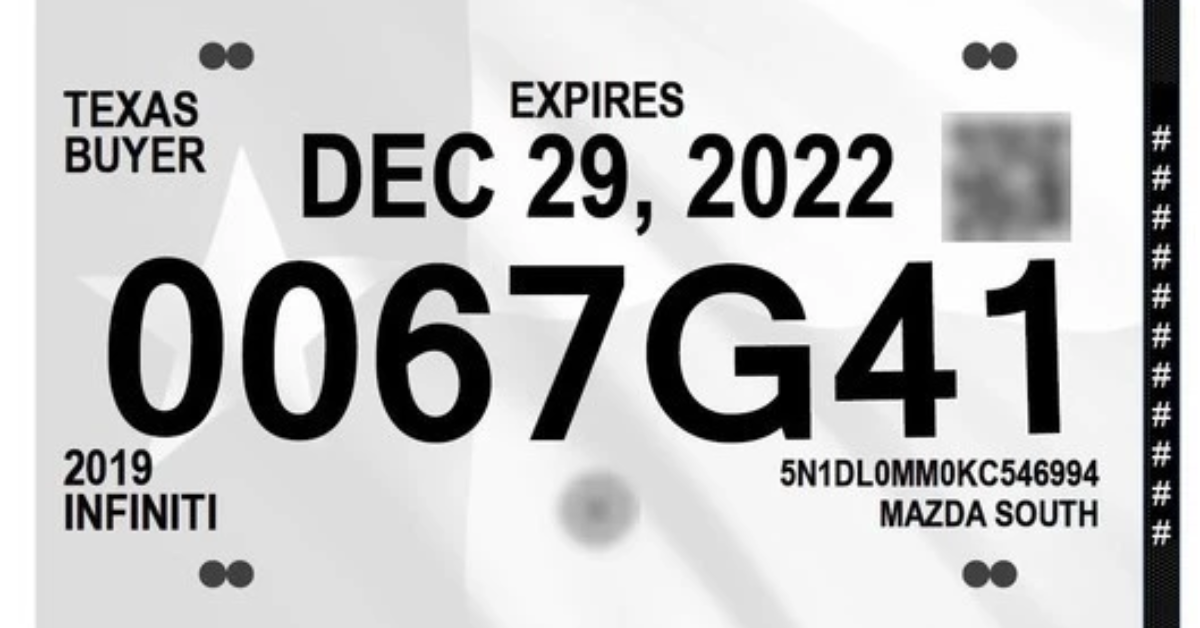 Do Texas Cars Need Front And Back License Plates?